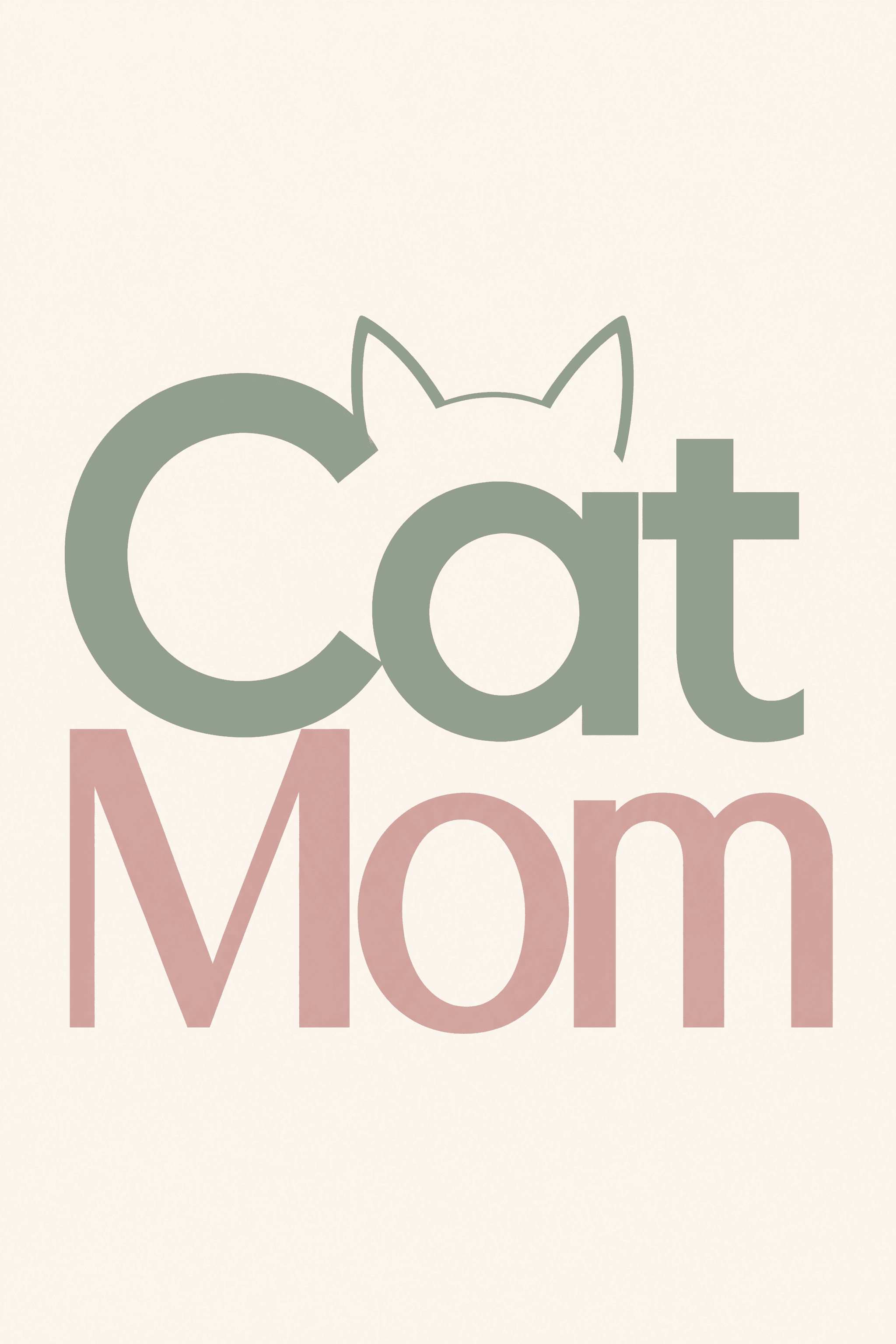Affiche Typographique — Cat Mom