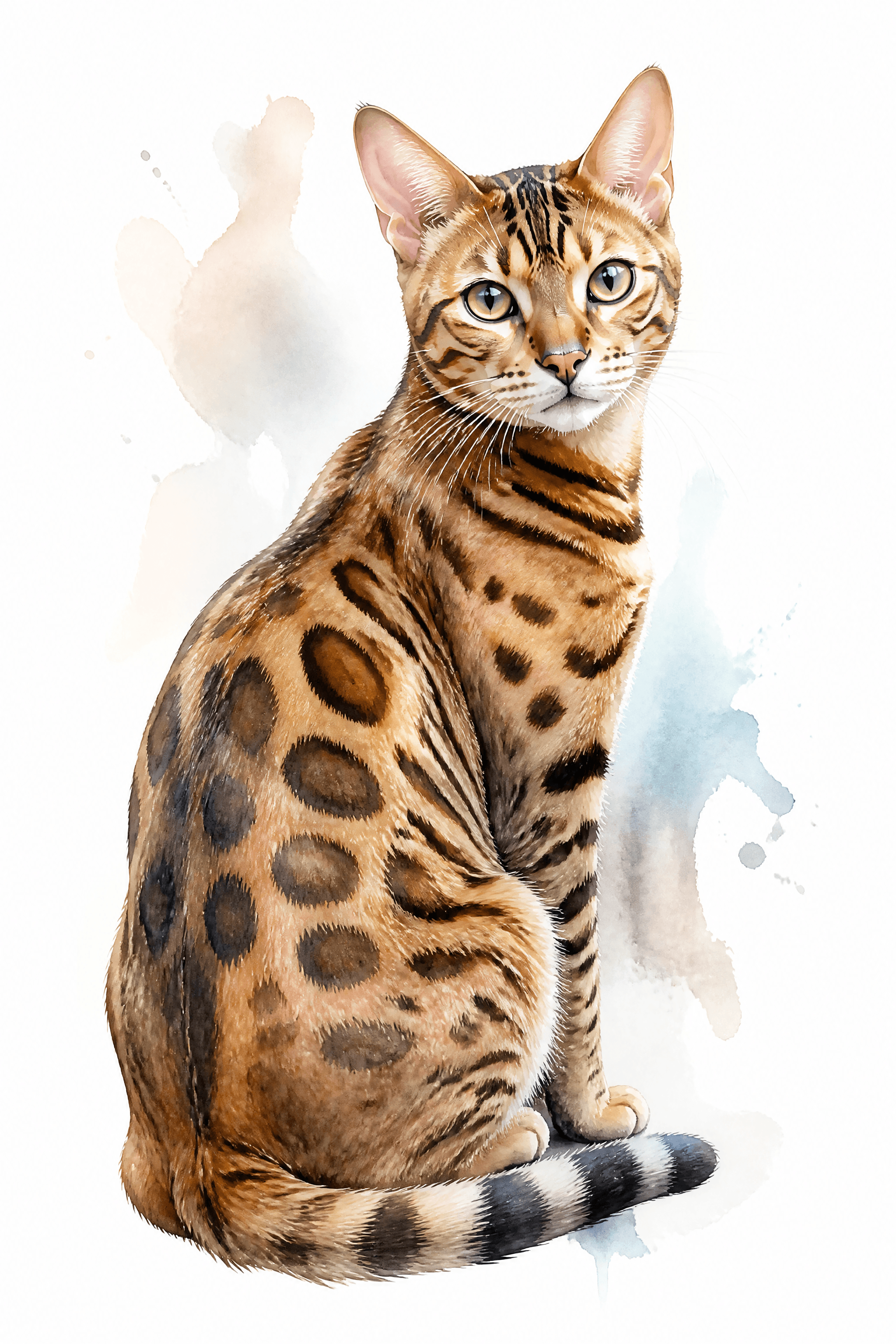 Affiche Bengal — portrait aquarelle