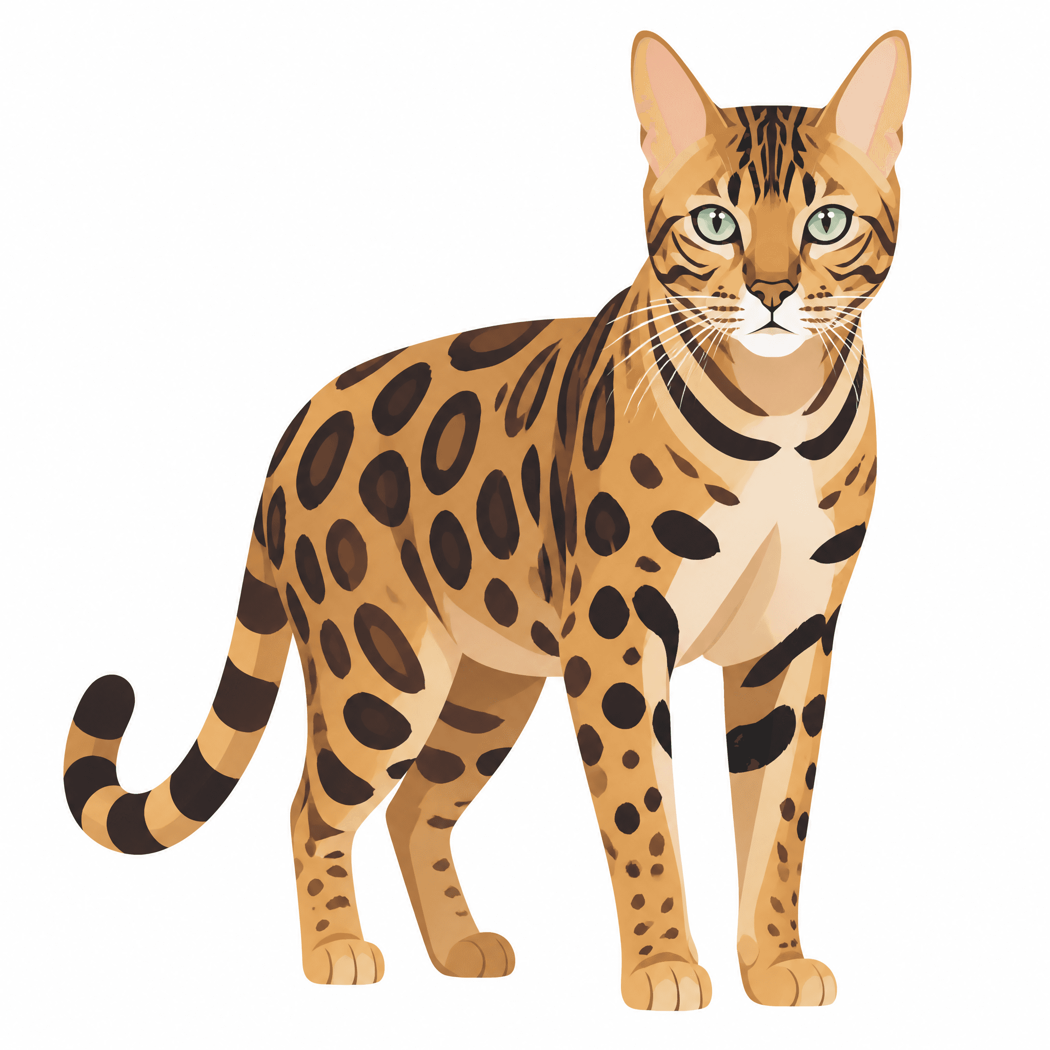 Affiche Bengal — portrait flat graphic