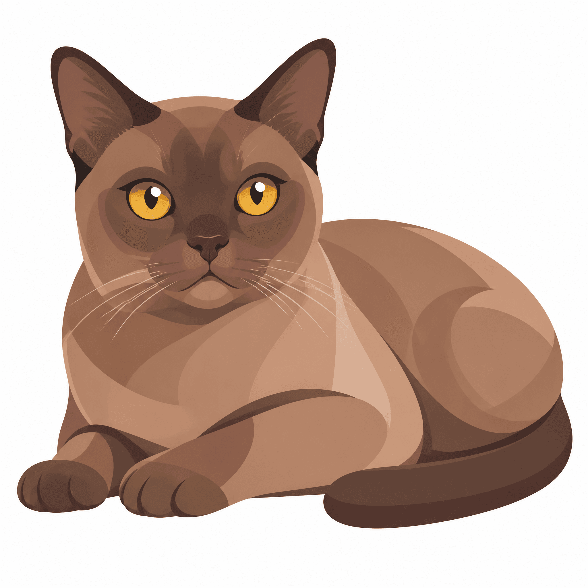 Affiche Burmese — portrait flat graphic