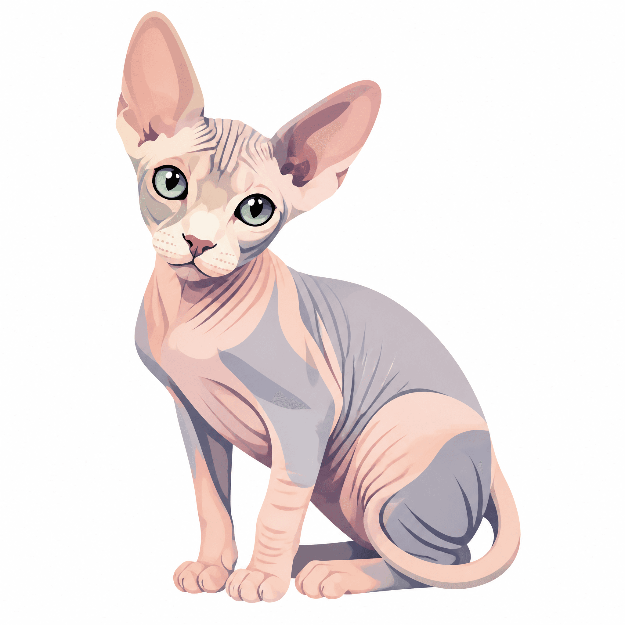 Affiche Sphynx — portrait flat graphic