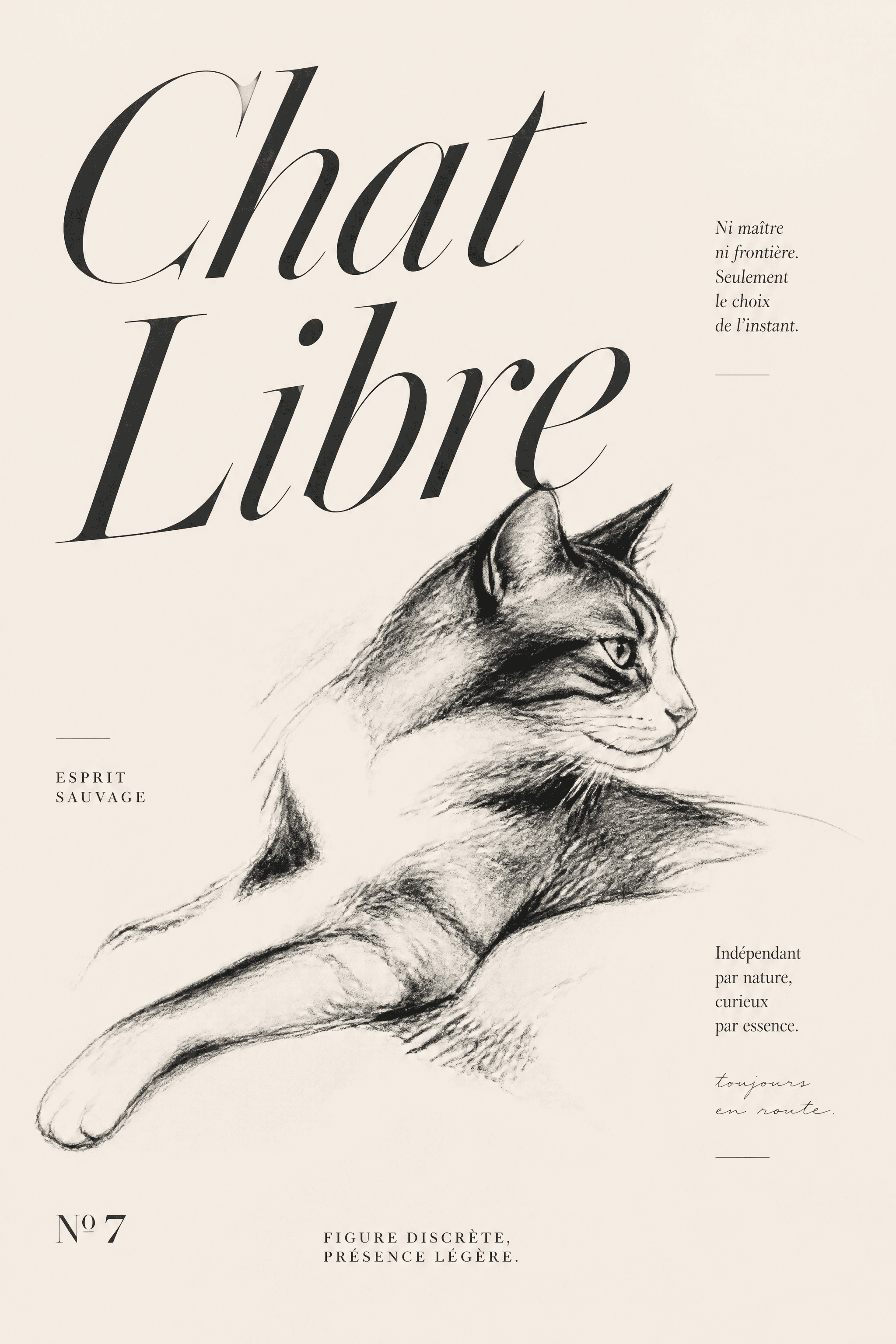 Affiche Typographique — Chat Libre