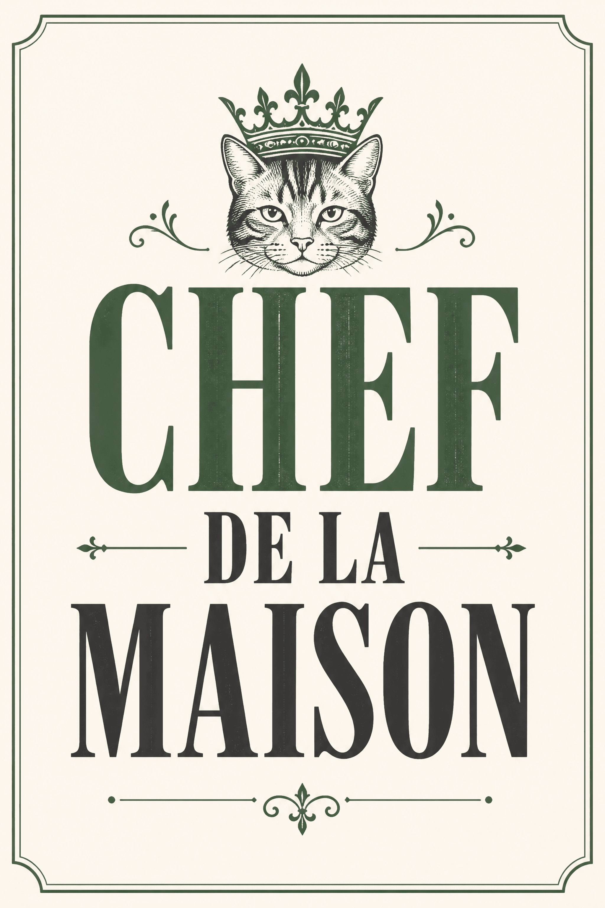Affiche Typographique — Chef de la Maison