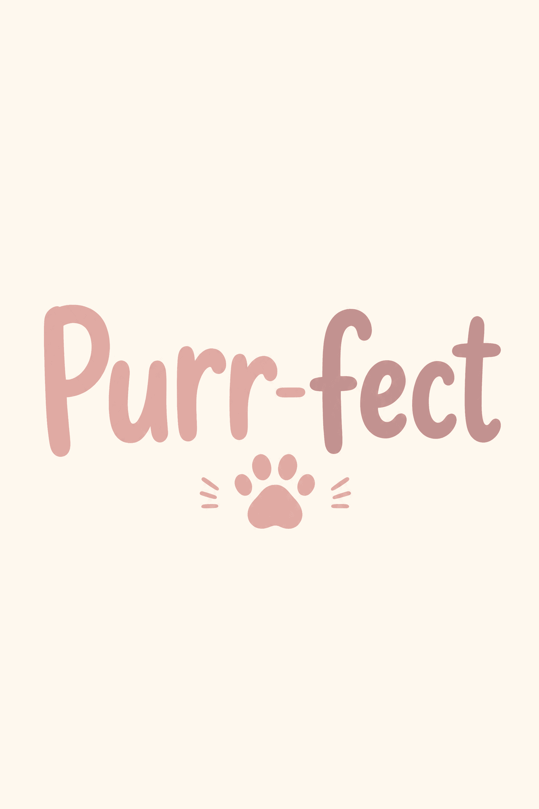 Affiche Typographique — Purr-fect