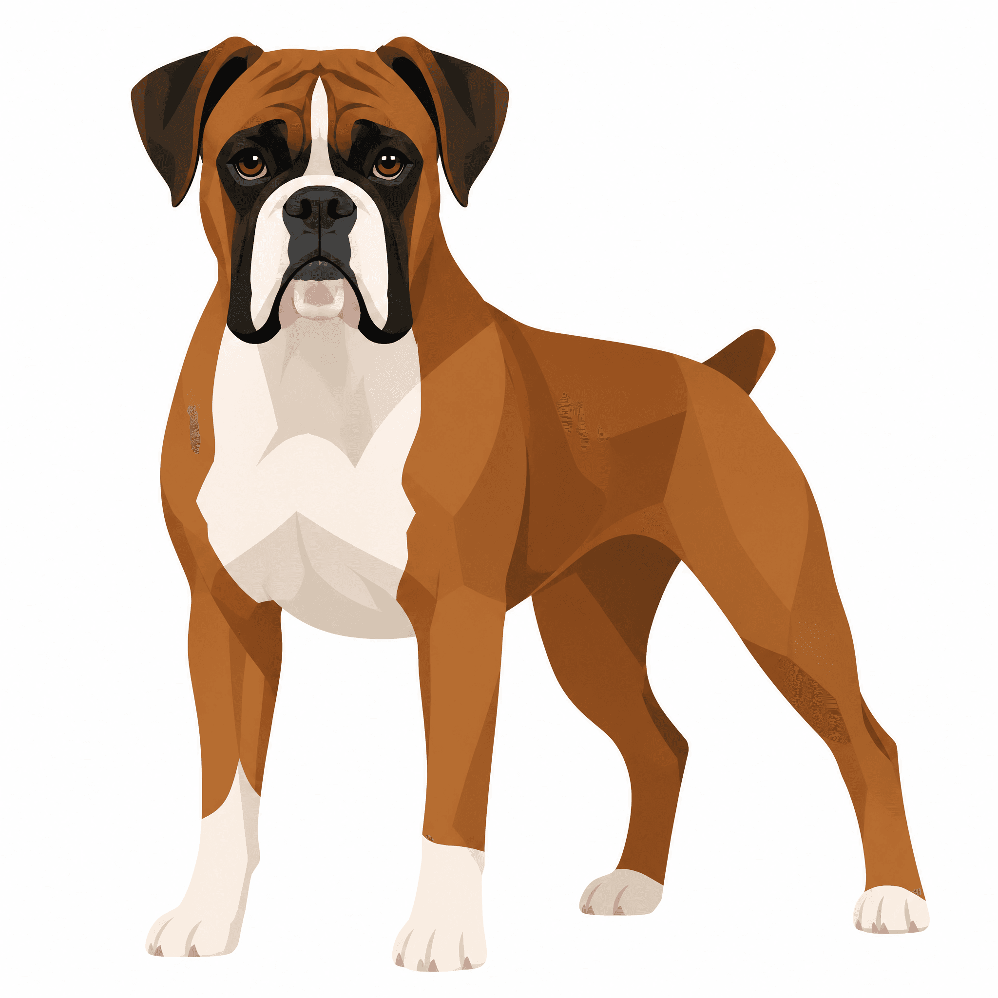 Affiche Boxer — portrait flat graphic