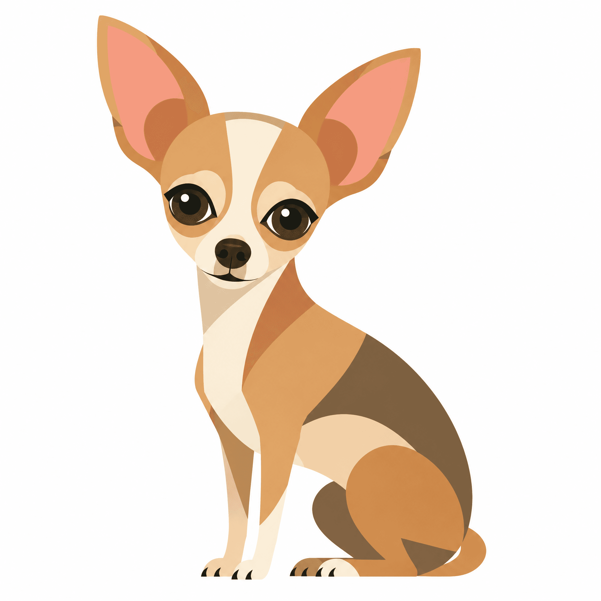 Affiche Chihuahua — portrait flat graphic