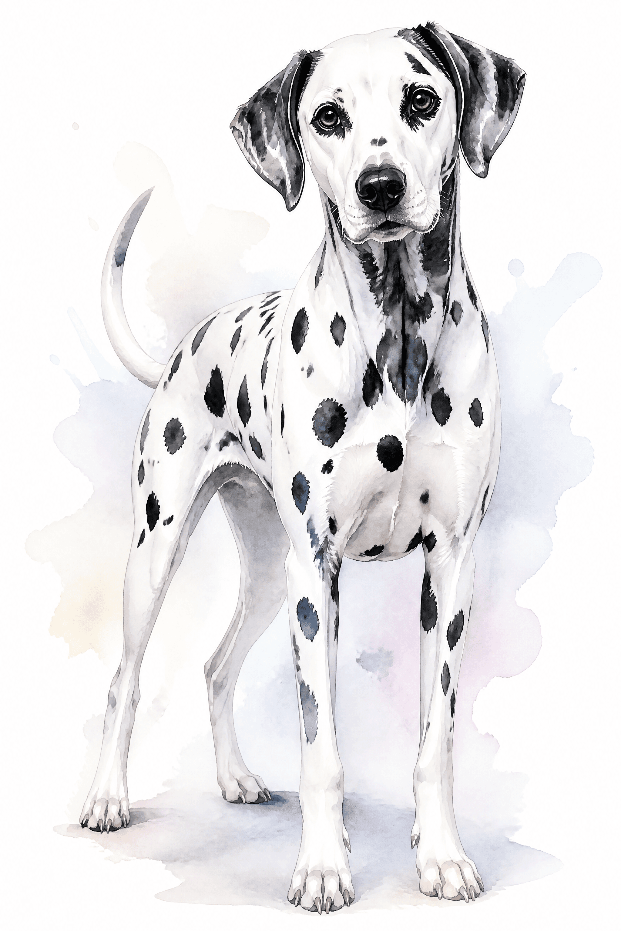 Affiche Dalmatien — portrait aquarelle