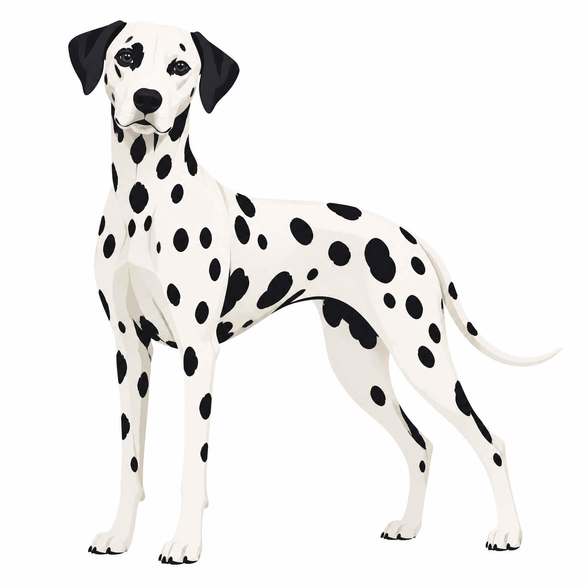 Affiche Dalmatien — portrait flat graphic