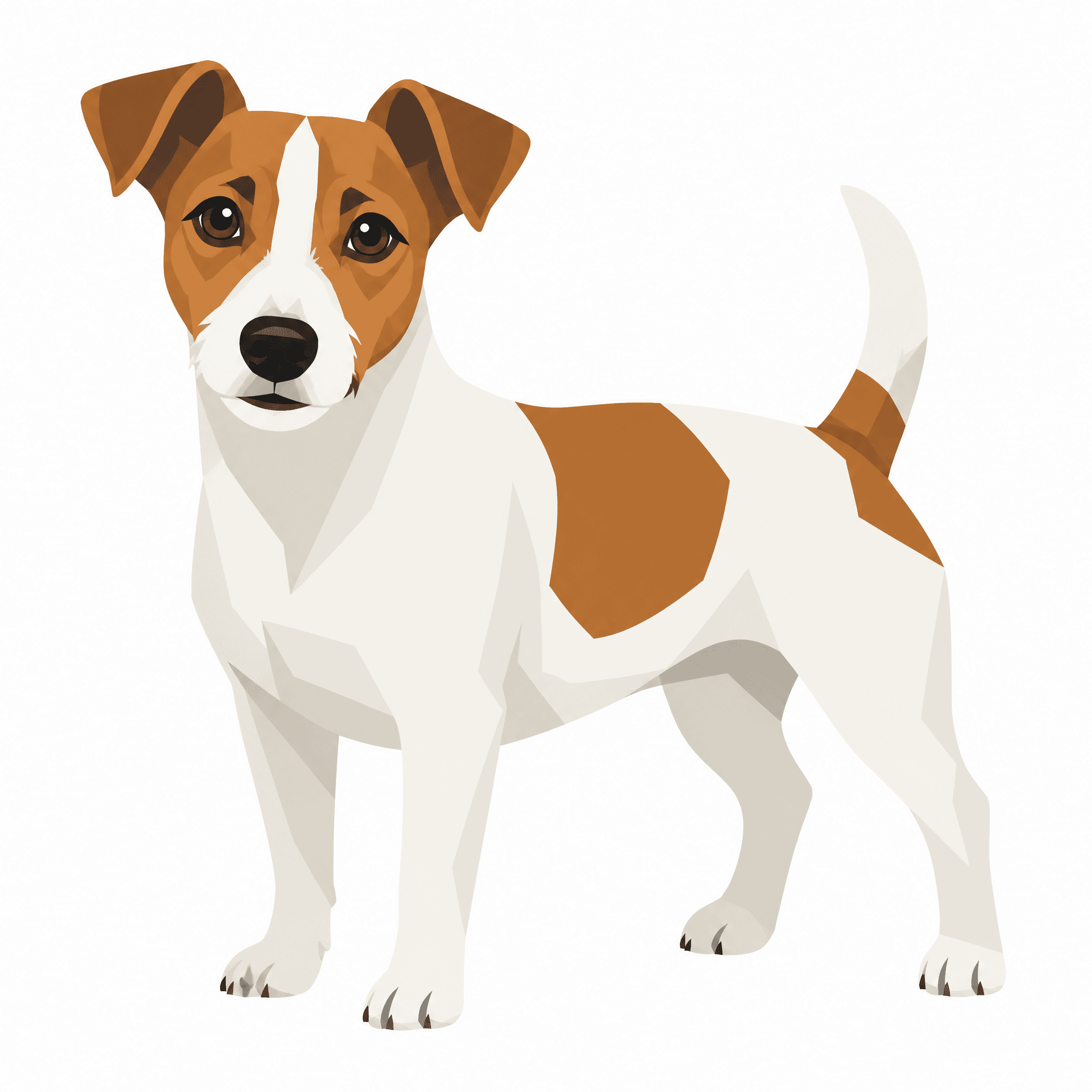 Affiche Jack Russell — portrait flat graphic