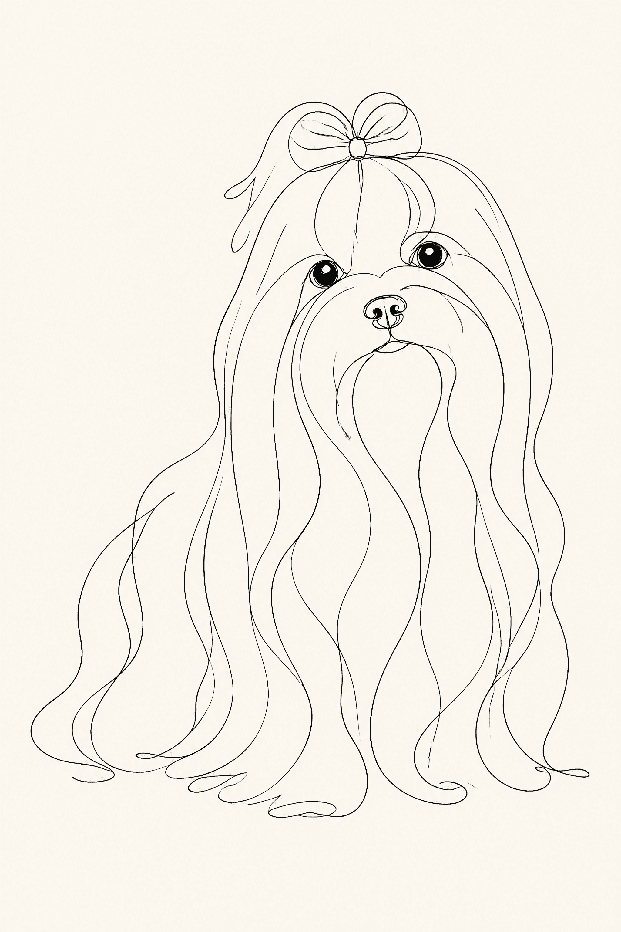 Affiche Maltais — portrait line art