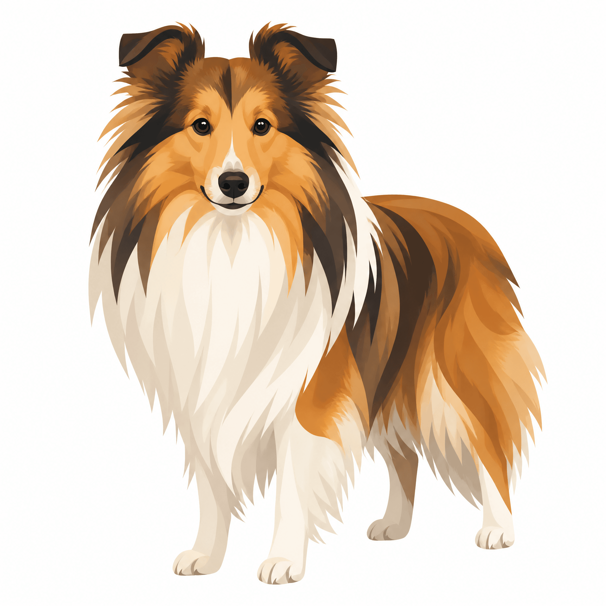 Affiche Sheltie — portrait flat graphic