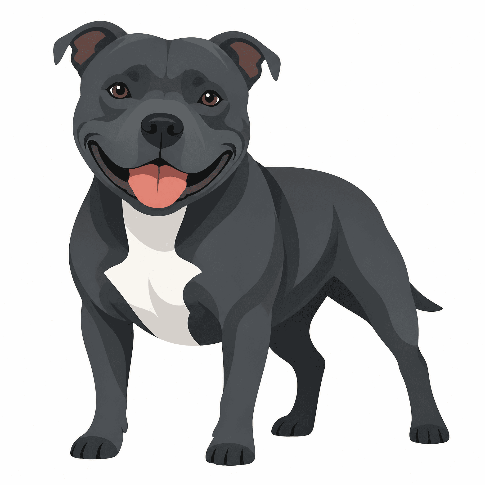 Affiche Staffie — portrait flat graphic