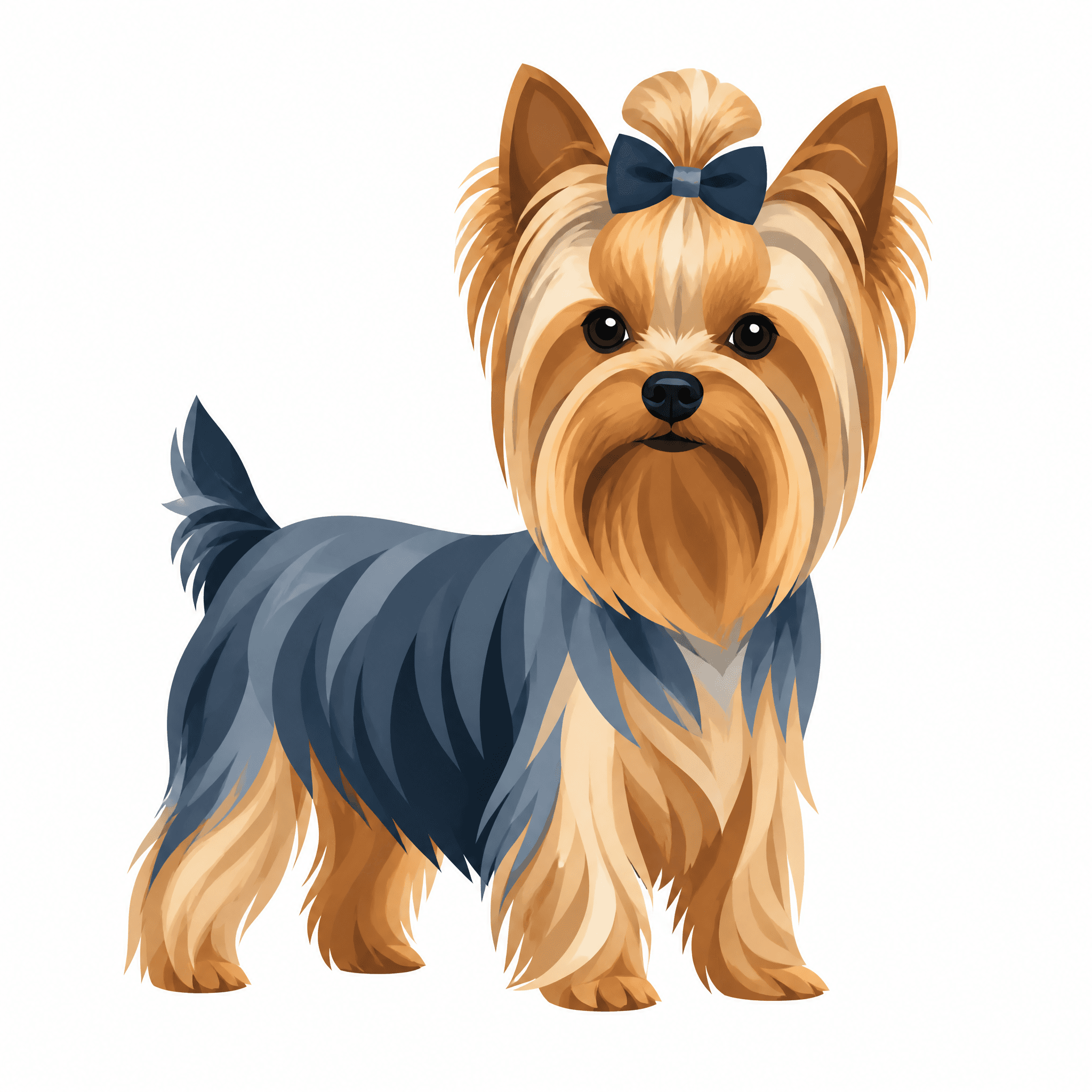 Affiche Yorkshire Terrier — portrait flat graphic