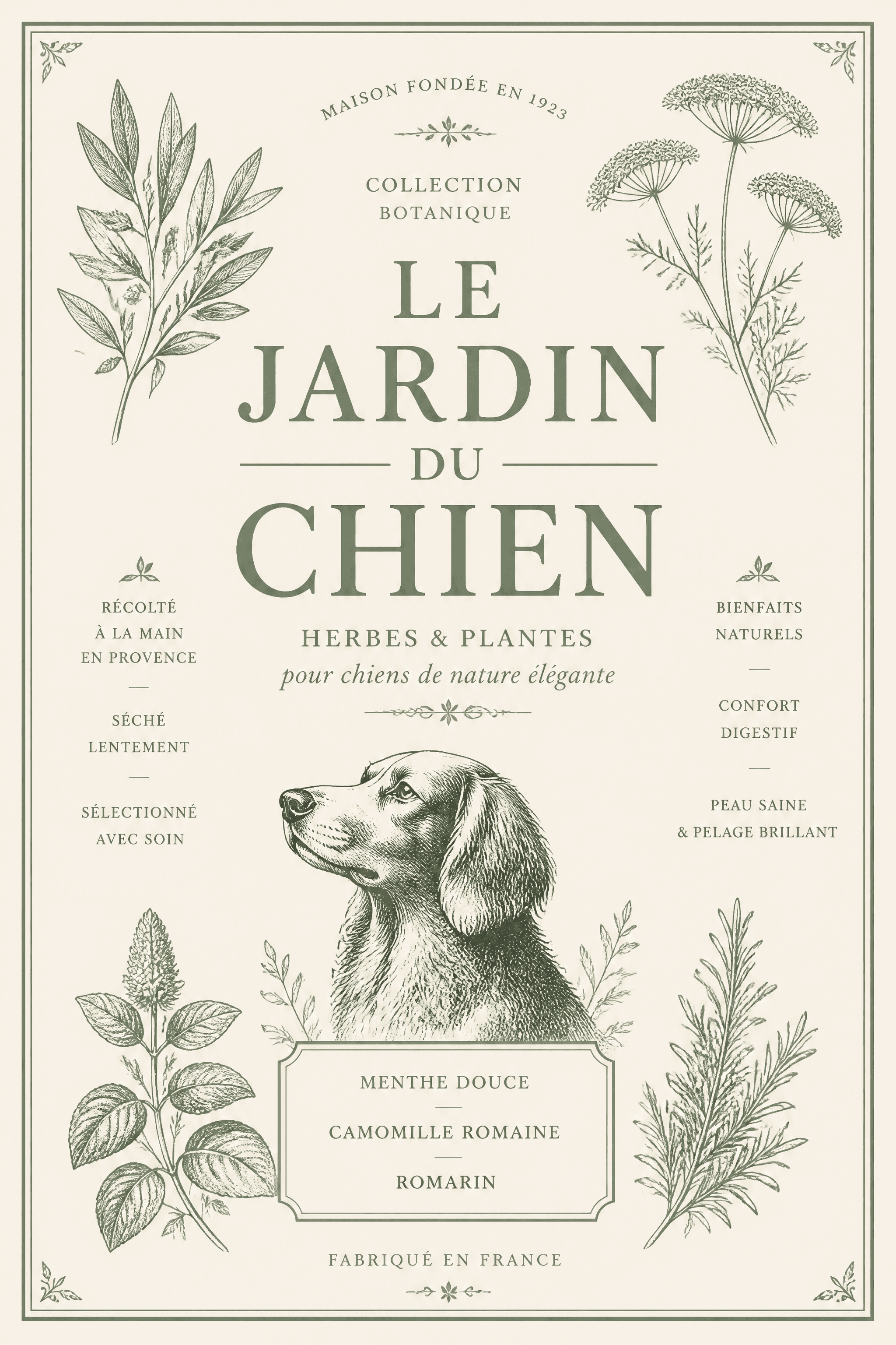 Affiche Typographique — Le Jardin du Chien
